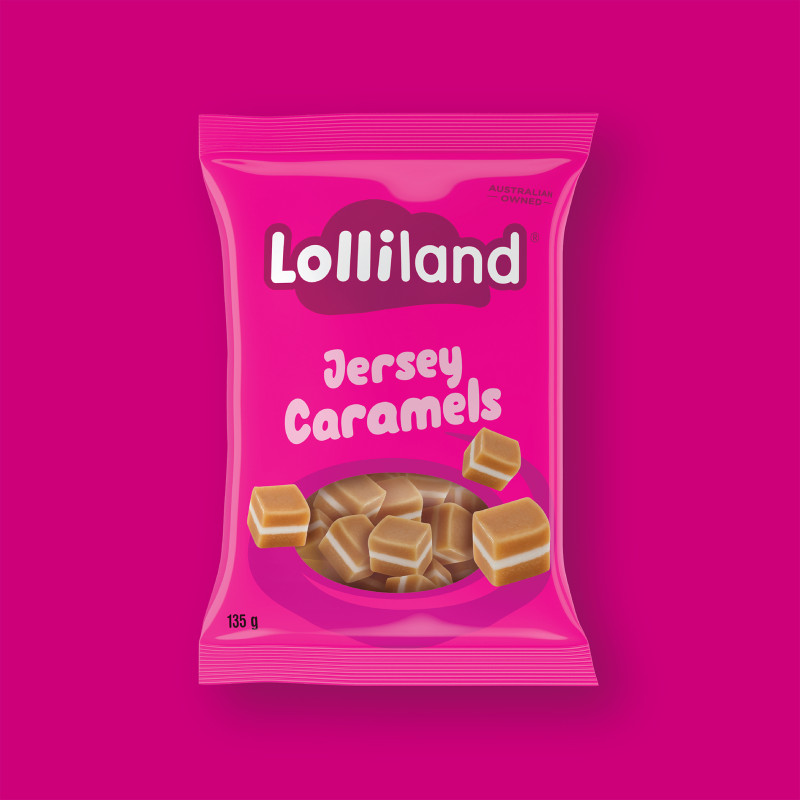Energi Packaging Design Agency Specialists Creative Inspire Transform Lolliland Confectionery Packaging Jersey Caramels Key Visual